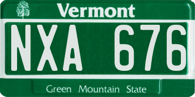 VT license plate NXA676
