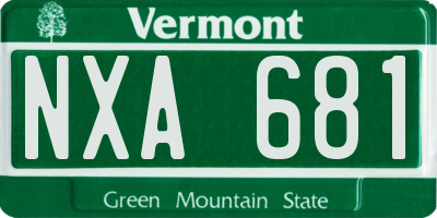 VT license plate NXA681