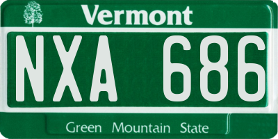 VT license plate NXA686