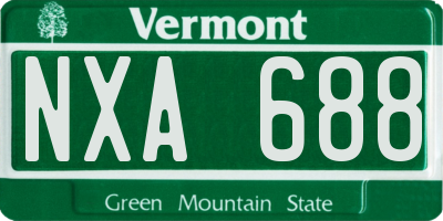 VT license plate NXA688