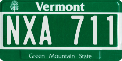 VT license plate NXA711