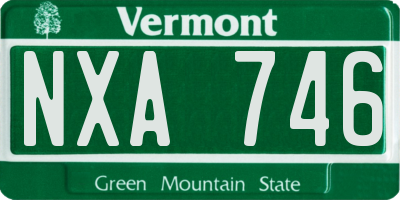 VT license plate NXA746