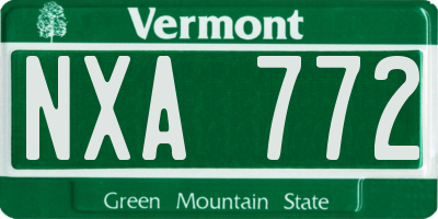 VT license plate NXA772