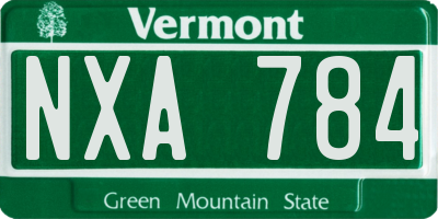 VT license plate NXA784