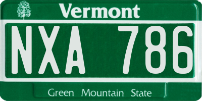 VT license plate NXA786