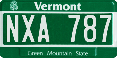 VT license plate NXA787