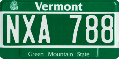VT license plate NXA788