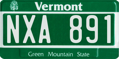VT license plate NXA891