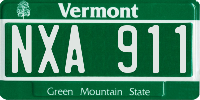 VT license plate NXA911
