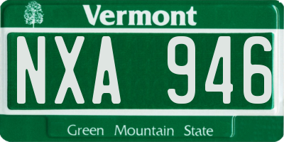 VT license plate NXA946