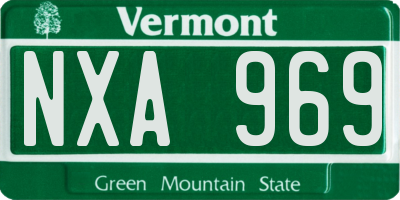 VT license plate NXA969