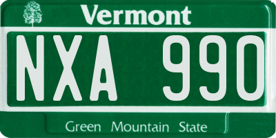 VT license plate NXA990