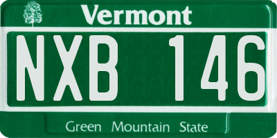VT license plate NXB146