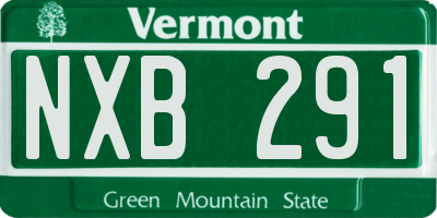 VT license plate NXB291