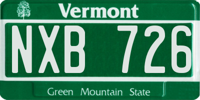 VT license plate NXB726
