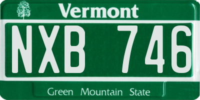 VT license plate NXB746