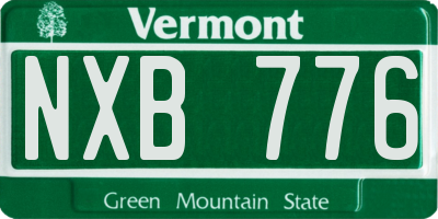 VT license plate NXB776