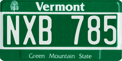 VT license plate NXB785
