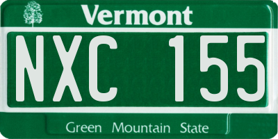 VT license plate NXC155