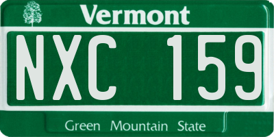 VT license plate NXC159