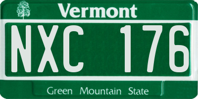 VT license plate NXC176