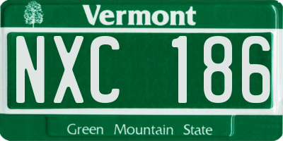 VT license plate NXC186