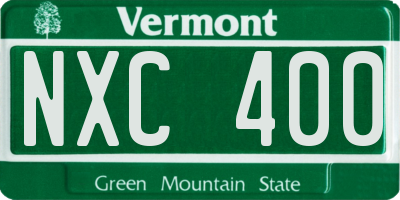 VT license plate NXC400