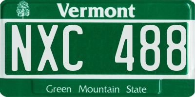 VT license plate NXC488