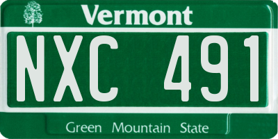VT license plate NXC491