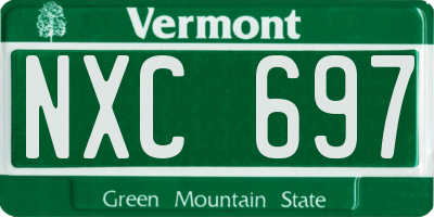 VT license plate NXC697