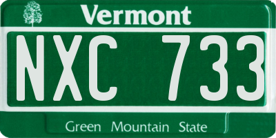 VT license plate NXC733