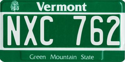 VT license plate NXC762