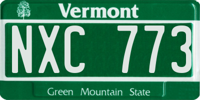 VT license plate NXC773