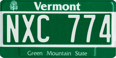 VT license plate NXC774