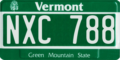 VT license plate NXC788