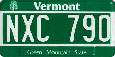 VT license plate NXC790