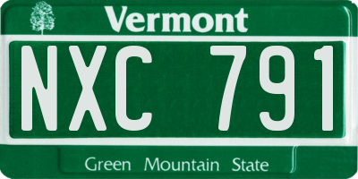 VT license plate NXC791