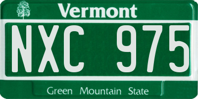 VT license plate NXC975