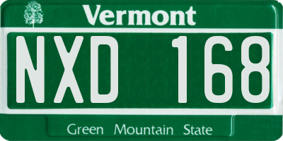 VT license plate NXD168
