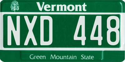 VT license plate NXD448