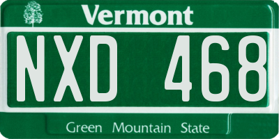 VT license plate NXD468