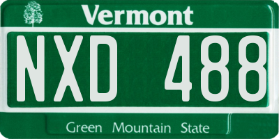 VT license plate NXD488