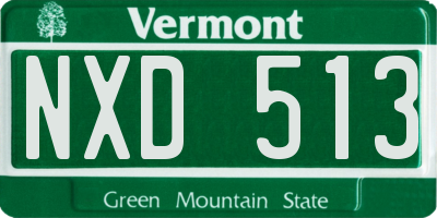 VT license plate NXD513