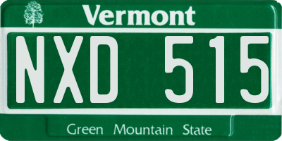 VT license plate NXD515