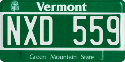 VT license plate NXD559