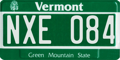 VT license plate NXE084