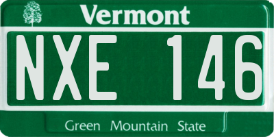 VT license plate NXE146