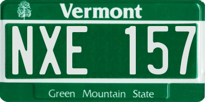 VT license plate NXE157