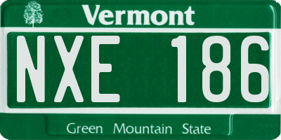 VT license plate NXE186