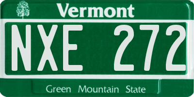 VT license plate NXE272